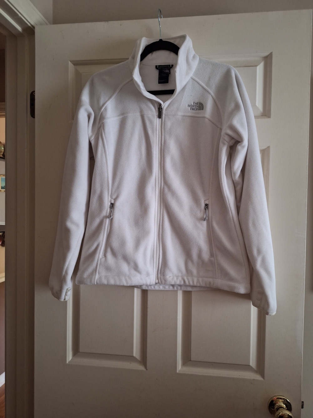 The North Face Women's White Full-Zip Teddy Fleece Jacket